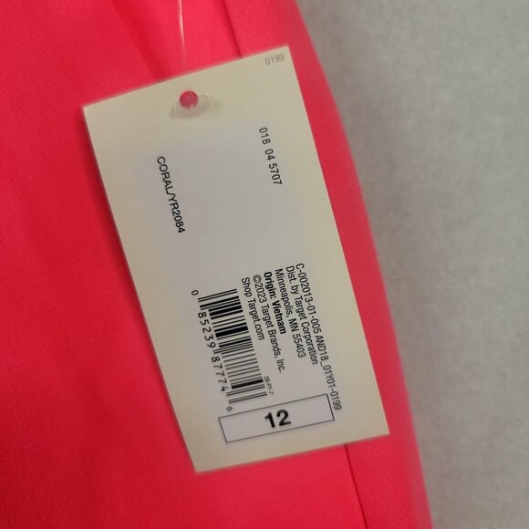 A New Day Tapered Leg High-Rise Stretch Slim Fit Pants Size 12 Regular Coral - Picture 7 of 11